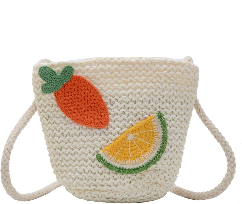 LOHGOU Women Girls Mini Crochet Crossbody Purse, Cute Straw Beach Shoulder Bag Small Wallet Pouch Hangbag - Image 1